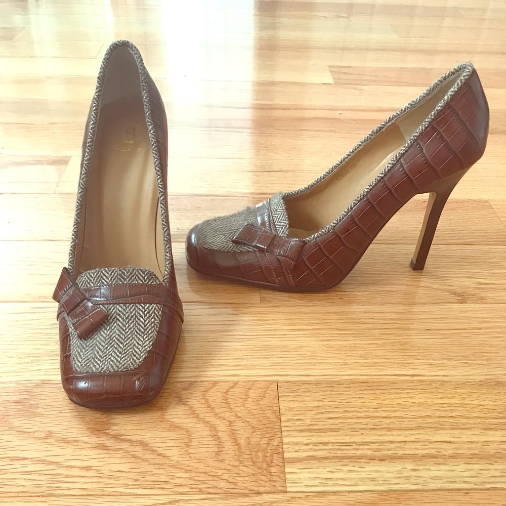 Brown and tweed heels!!
